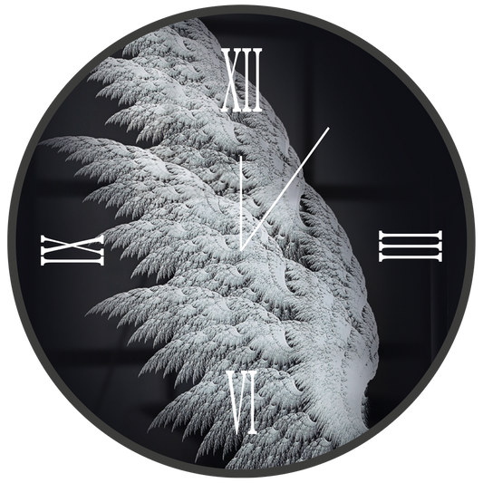 WINGS round glass clock