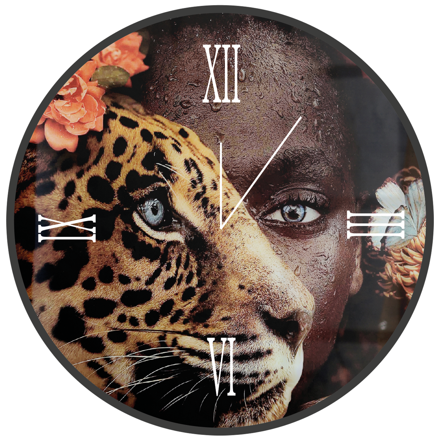 Orologio tondo in vetro SAFARI