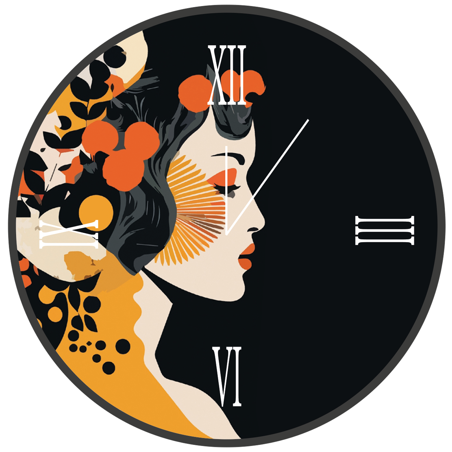 Orologio tondo in vetro GEISHA