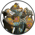 Orologio tondo in vetro LE TRE GRAZIE