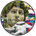 Horloge ronde en verre DAVID IN COLOR