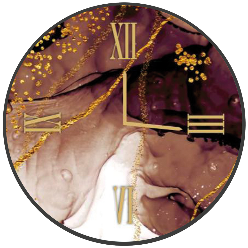 Horloge ronde en verre MUD
