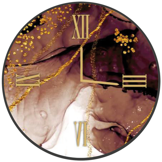 Round glass clock MUD