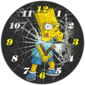 Orologio tondo in vetro SIMPSON