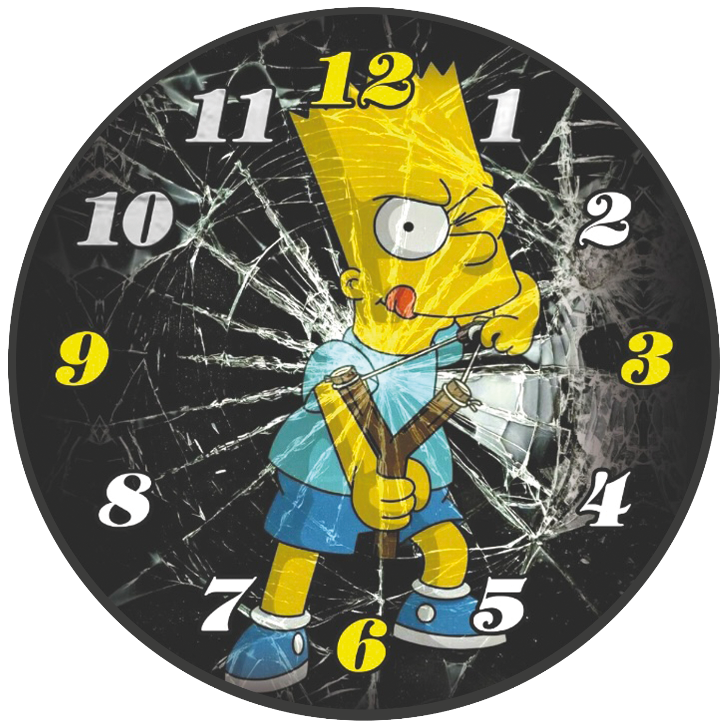 Orologio tondo in vetro SIMPSON