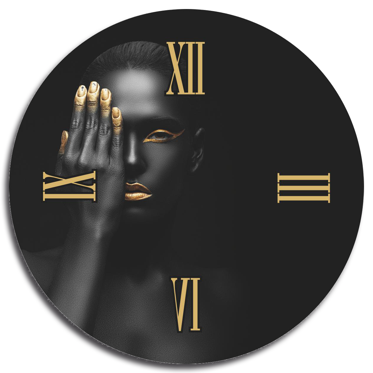 ECATE round glass clock