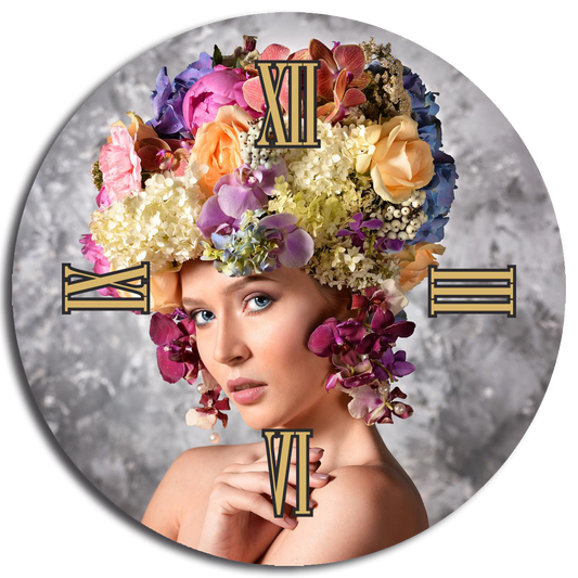 DEMETRA round glass clock