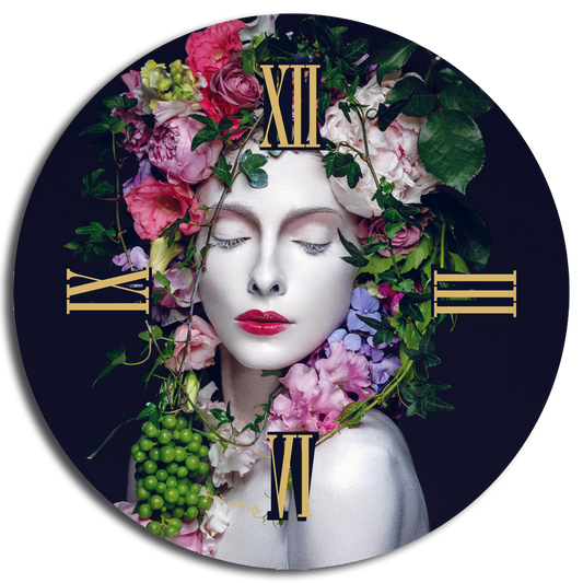 GALATEA round glass clock