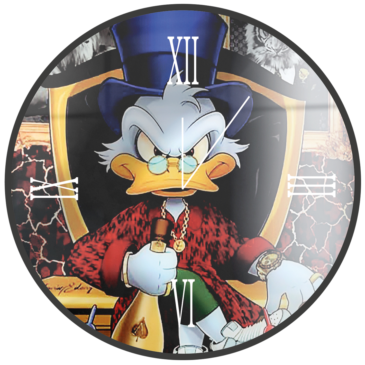 Orologio tondo in vetro RED-PAPERONE