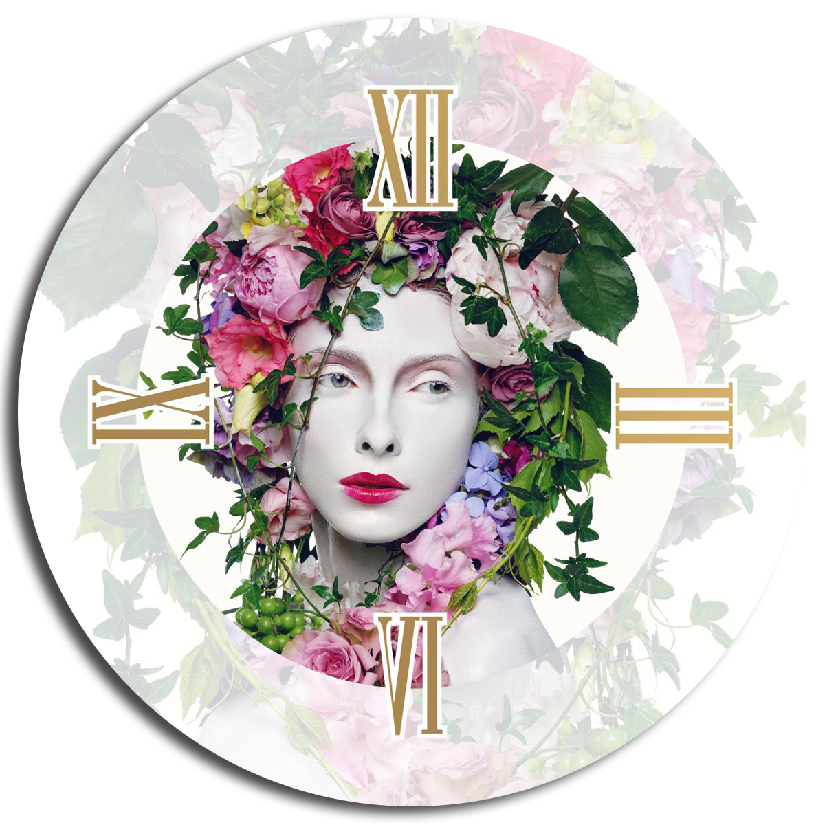 TETI round glass clock