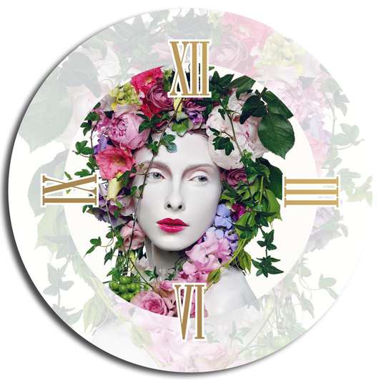 TETI round glass clock