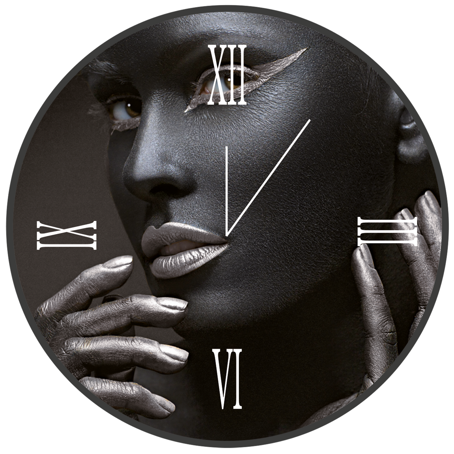 EGLE round glass clock