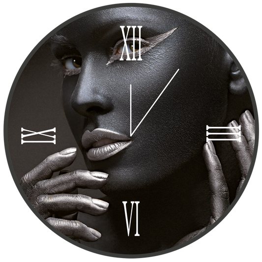 EGLE round glass clock