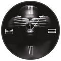 AMBROSIA round glass clock