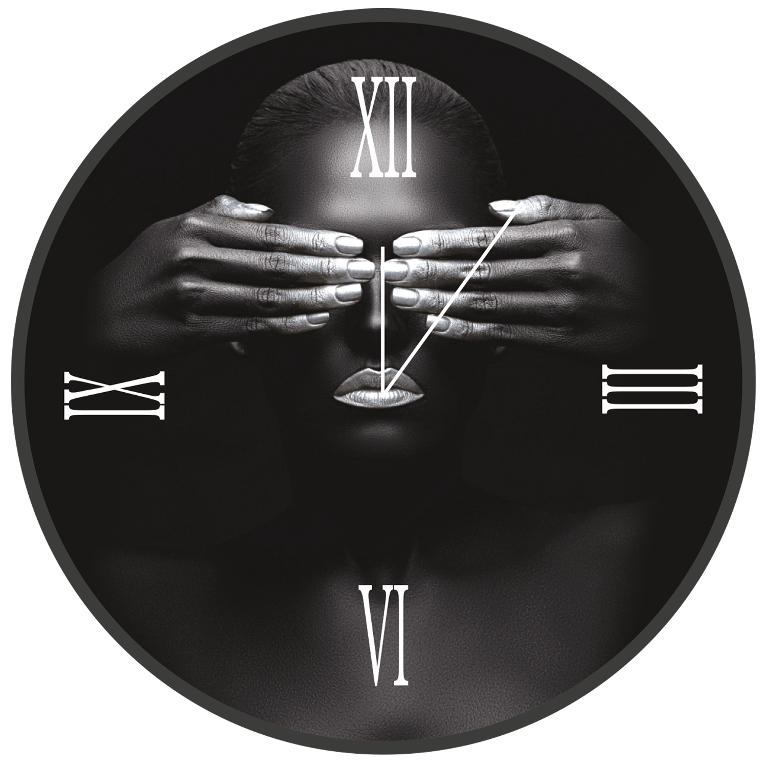 Orologio tondo in vetro AMBROSIA