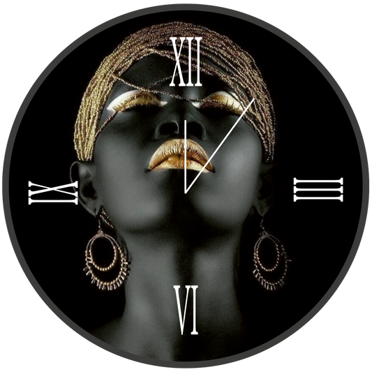 VOGUE round glass clock