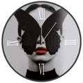 Horloge ronde en verre PAPILLON