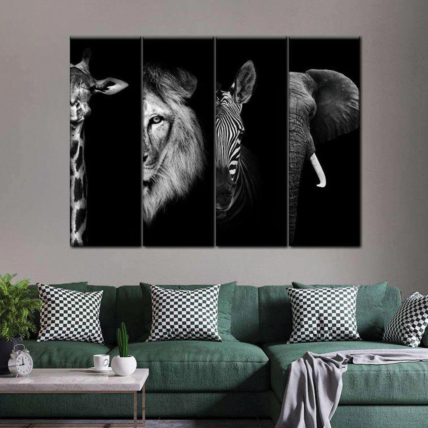 ANIMALS glass picture