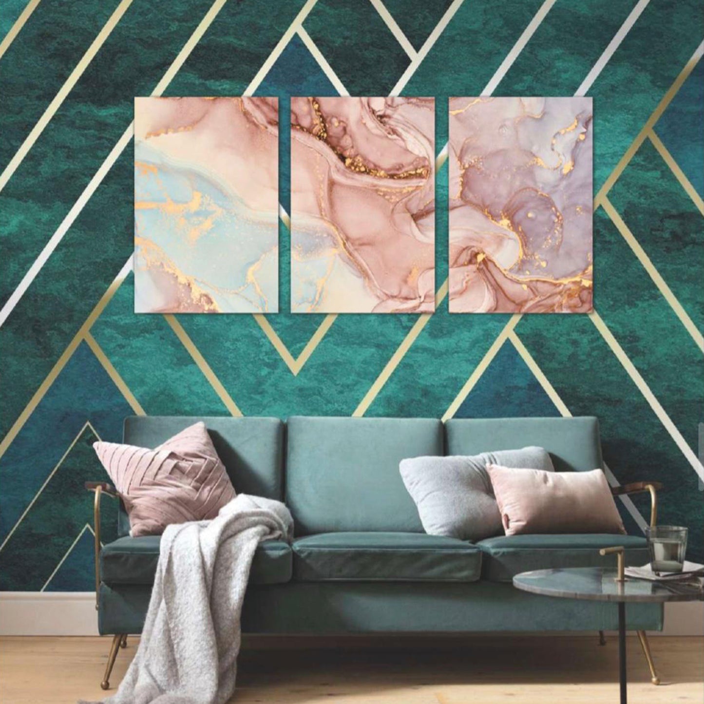Tris di quadro in vetro ARTE FLUIDA CIPRIA