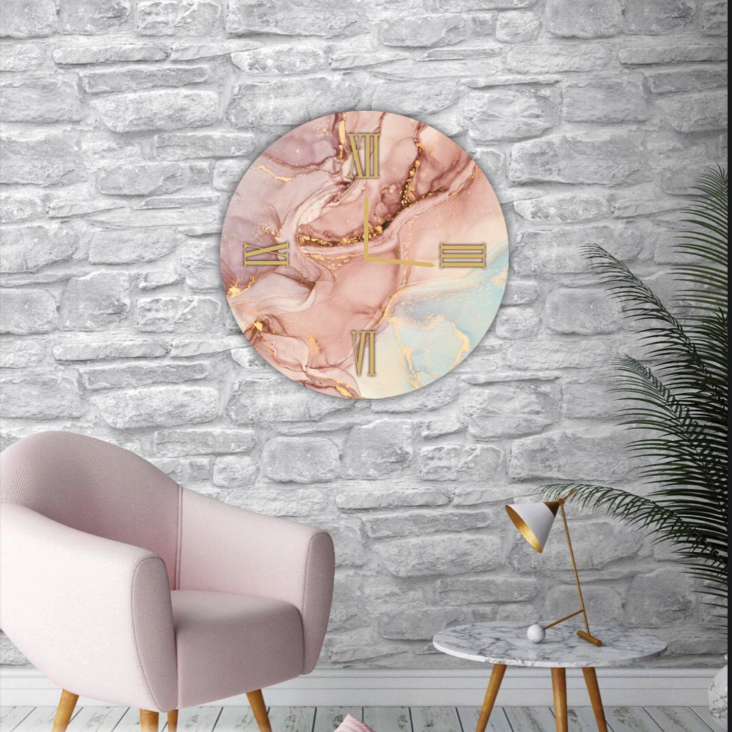 Round CIPRIA glass clock