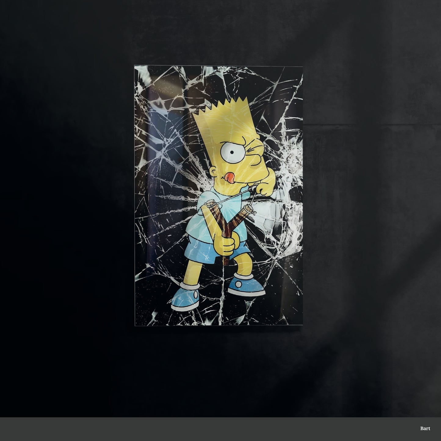 BART SIMPSON glass picture
