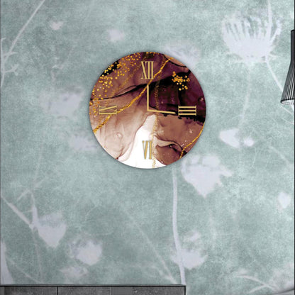 Round glass clock MUD