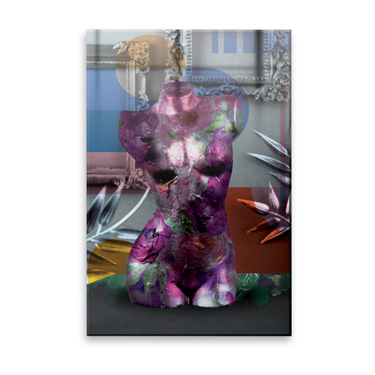 FLOWERS glass picture