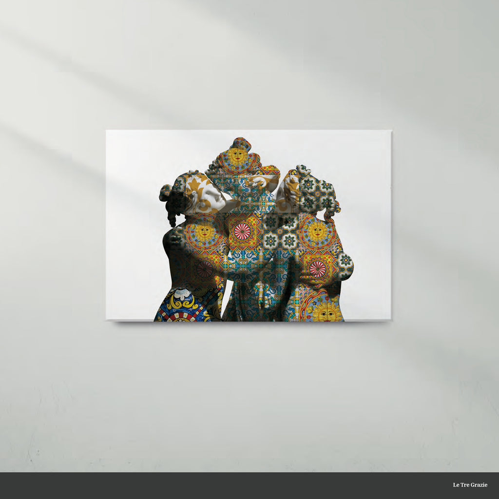 Peinture sur verre LES TROIS GRÂCES