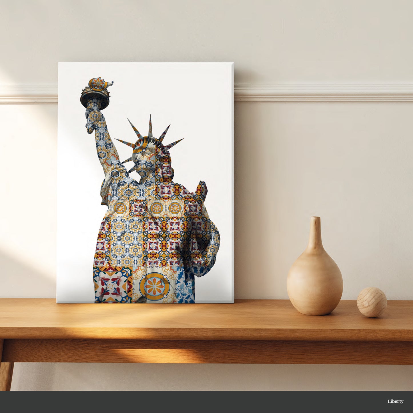 LIBERTY glass picture