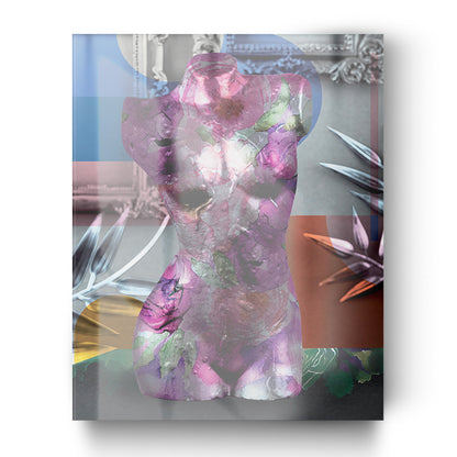 FLOWERS glass picture