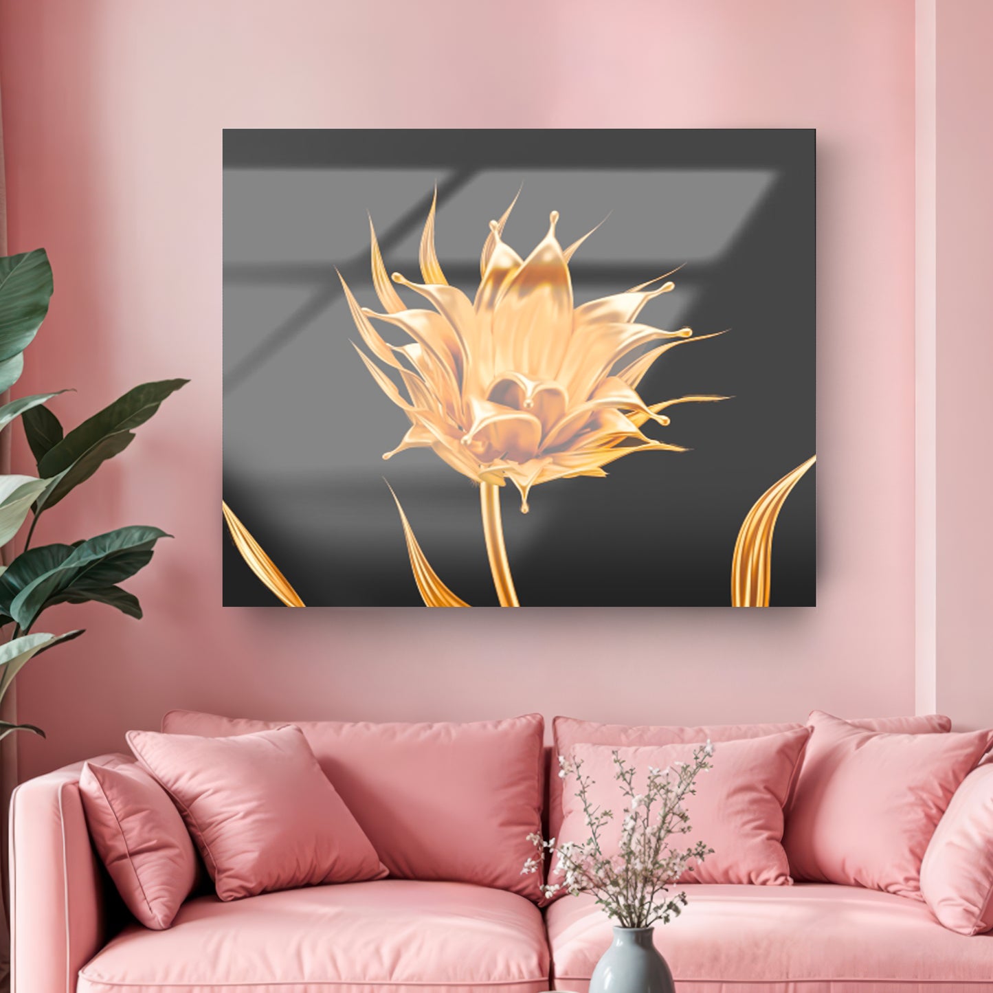 PHILIA GOLD glass picture
