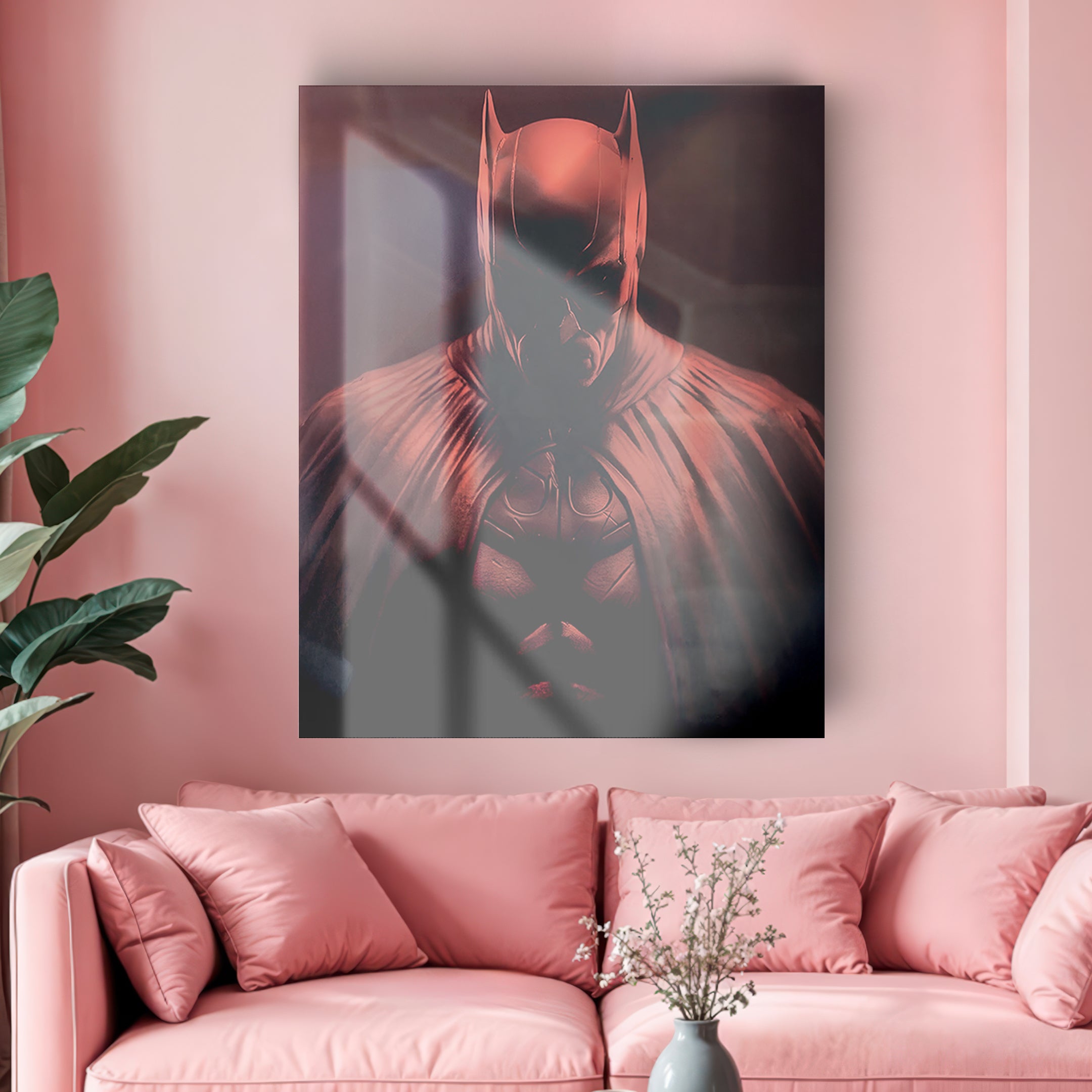 Quadro in vetro BATMAN ROSSO