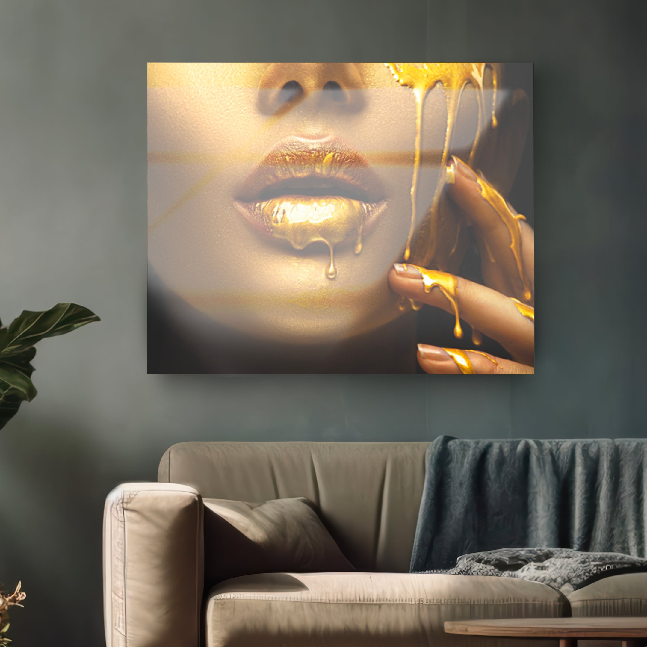 Quadro in vetro GOLDEN CRY