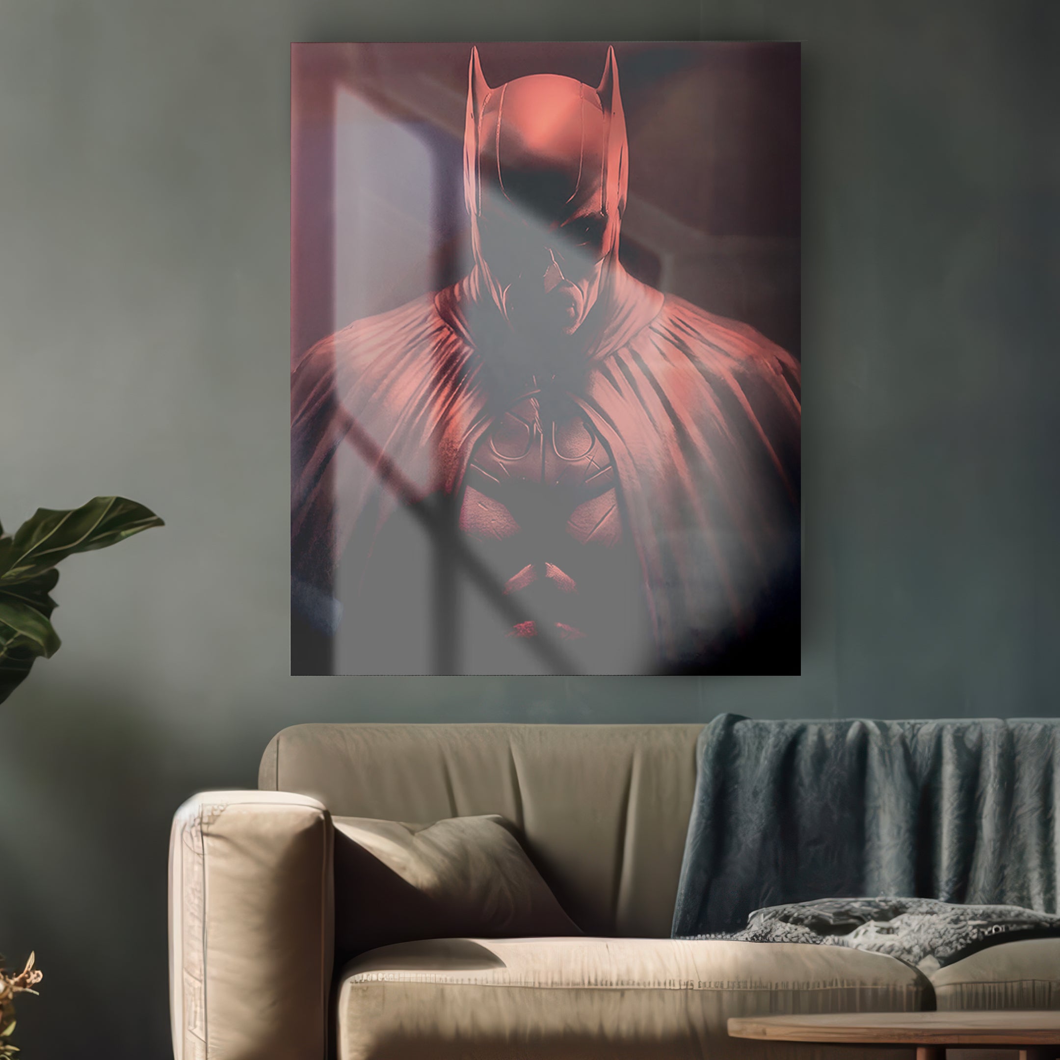 Quadro in vetro BATMAN ROSSO