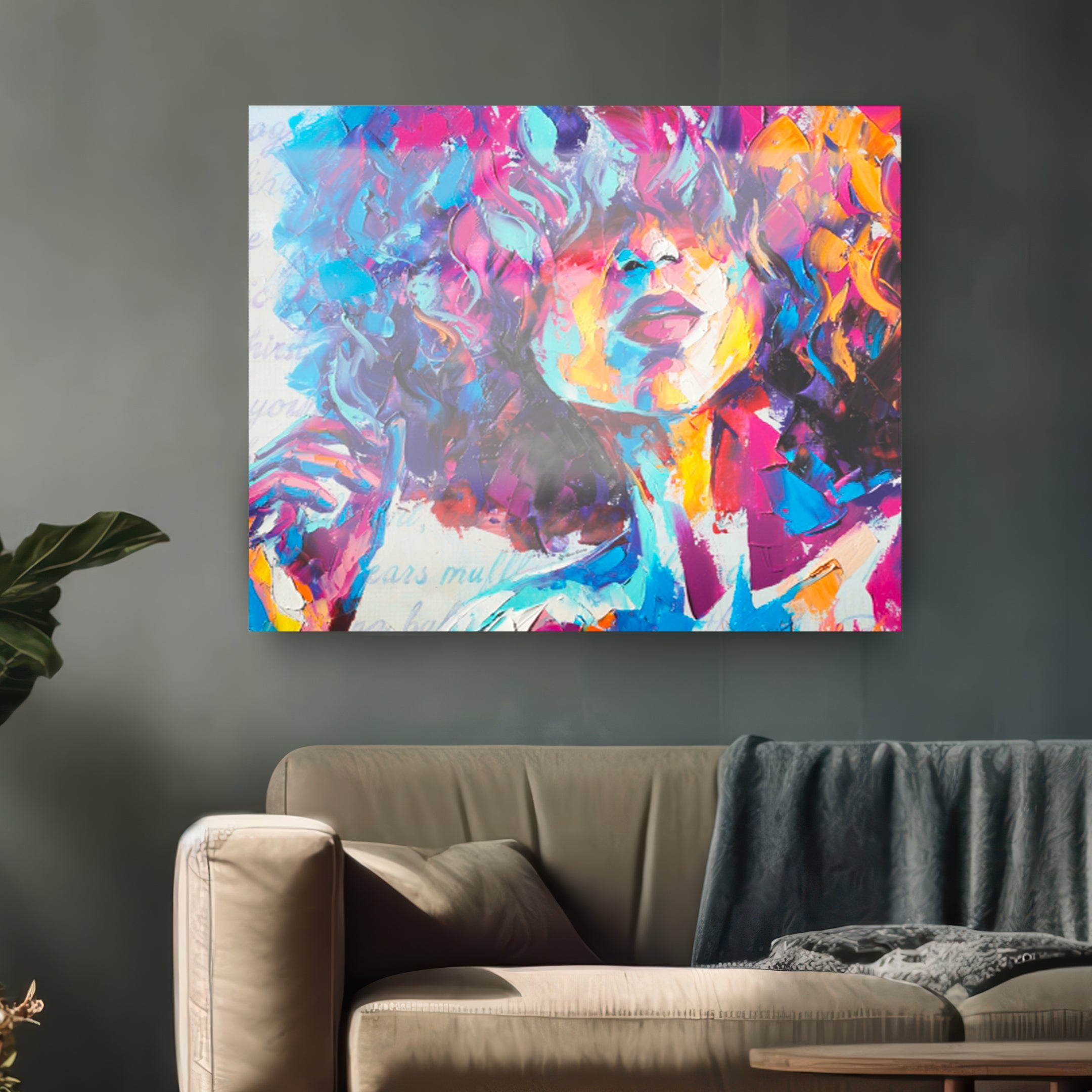 Quadro in vetro COLORFULL GIRL