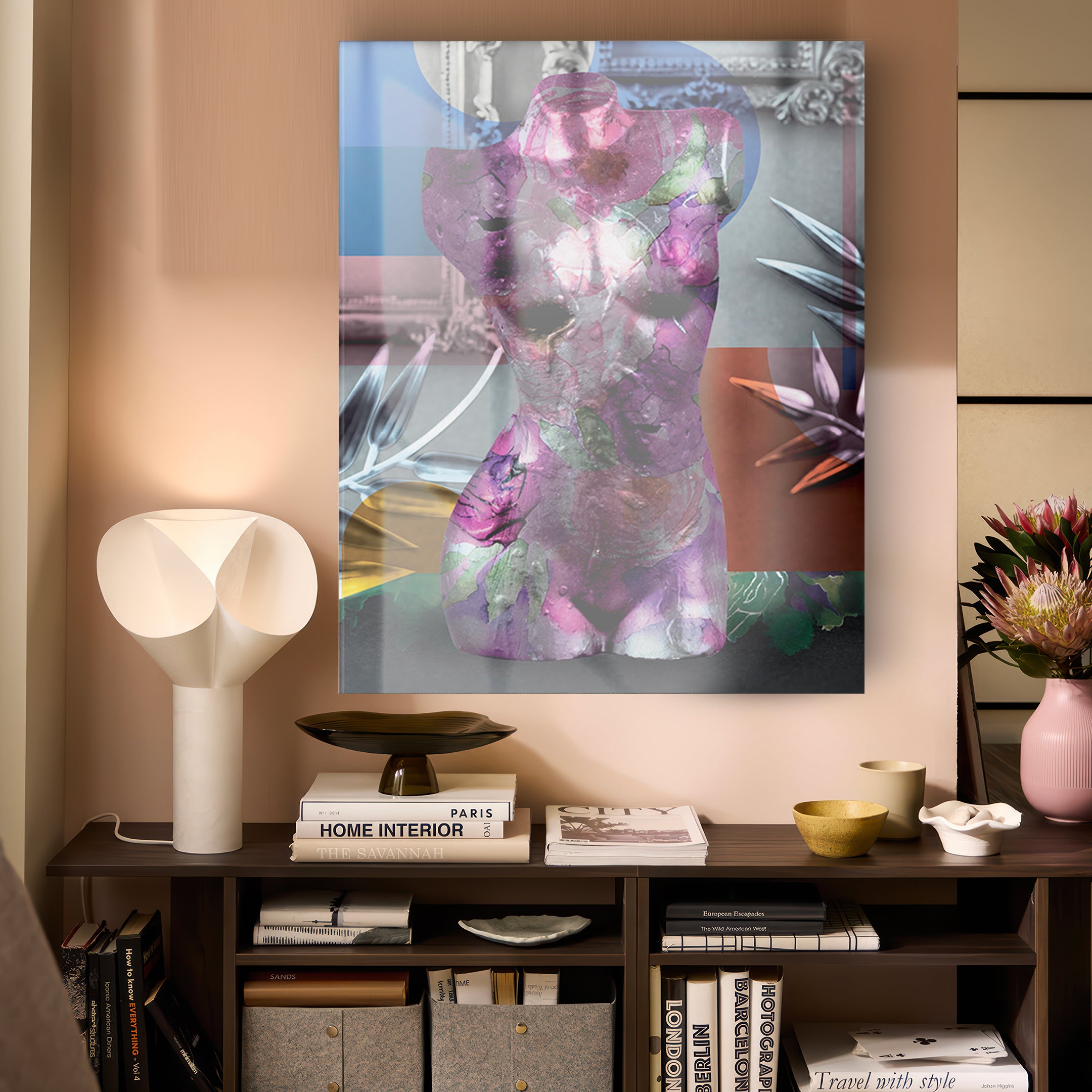 Quadro in vetro MEZZO BUSTO POP