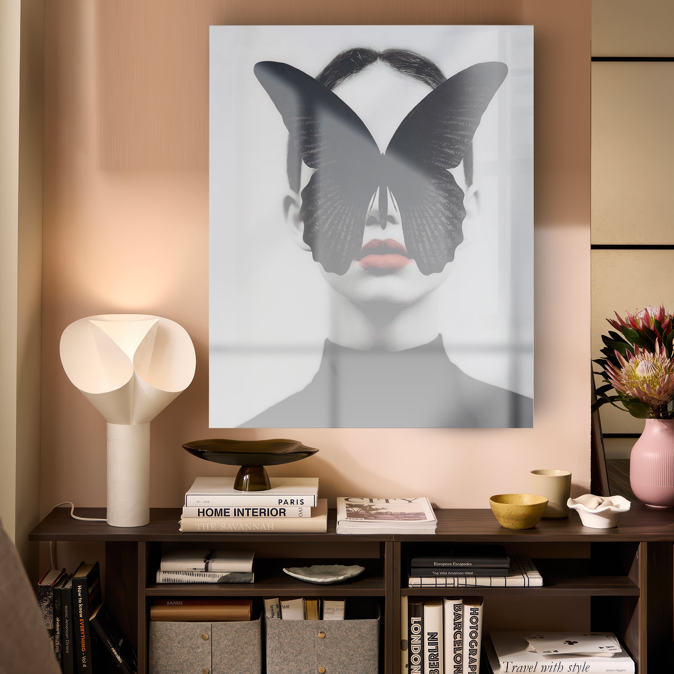 Quadro in vetro BUTTERFLY