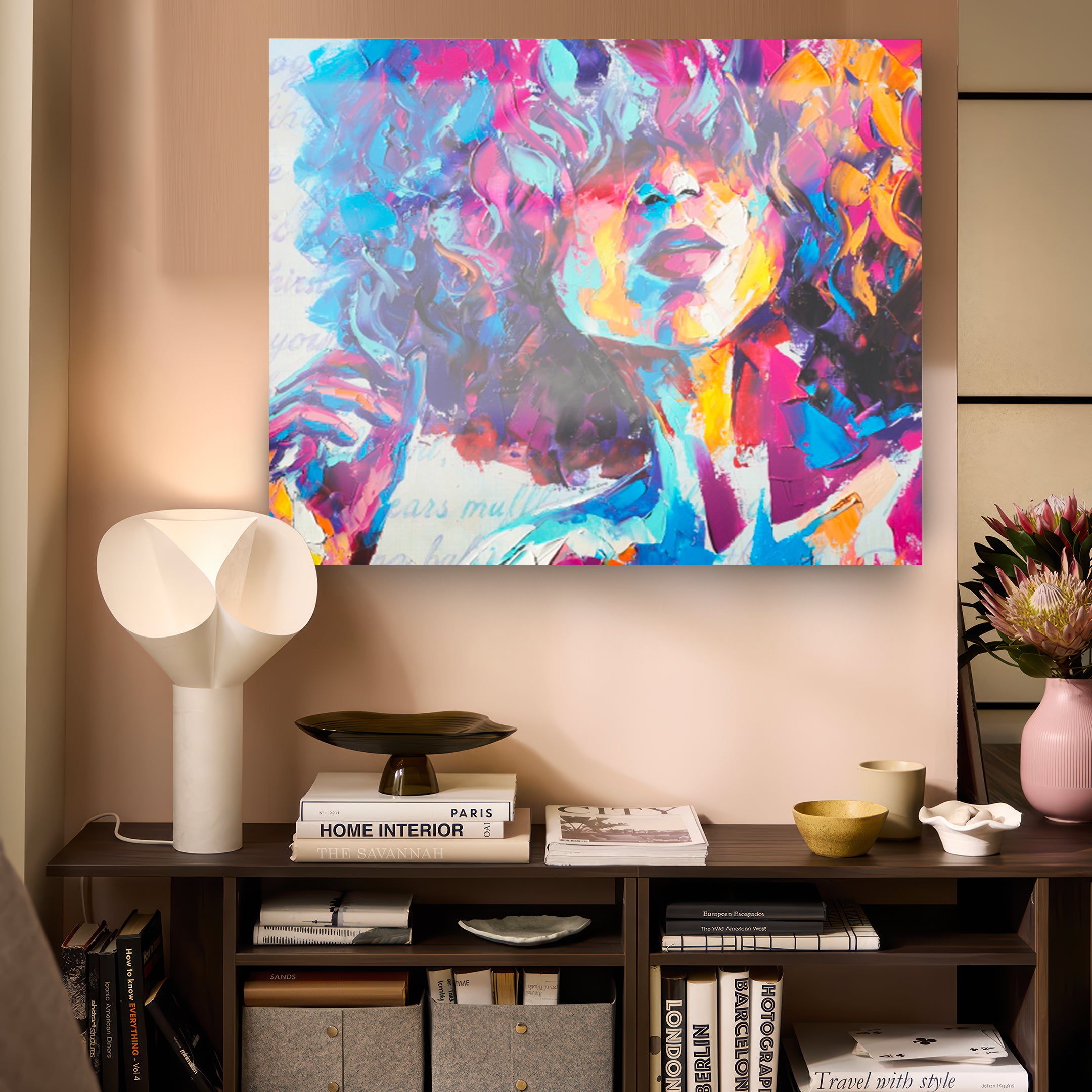 Quadro in vetro COLORFULL GIRL