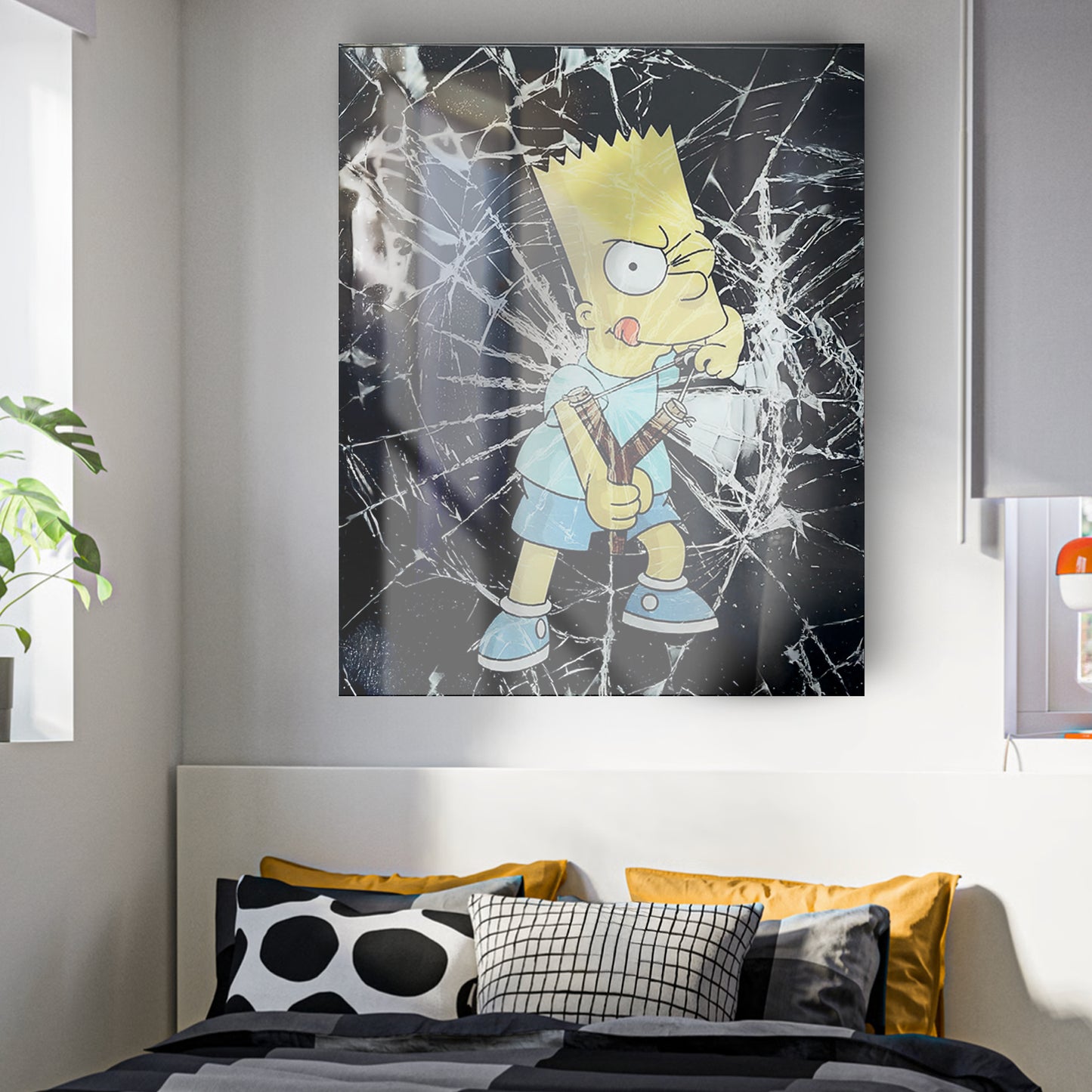 BART SIMPSON glass picture
