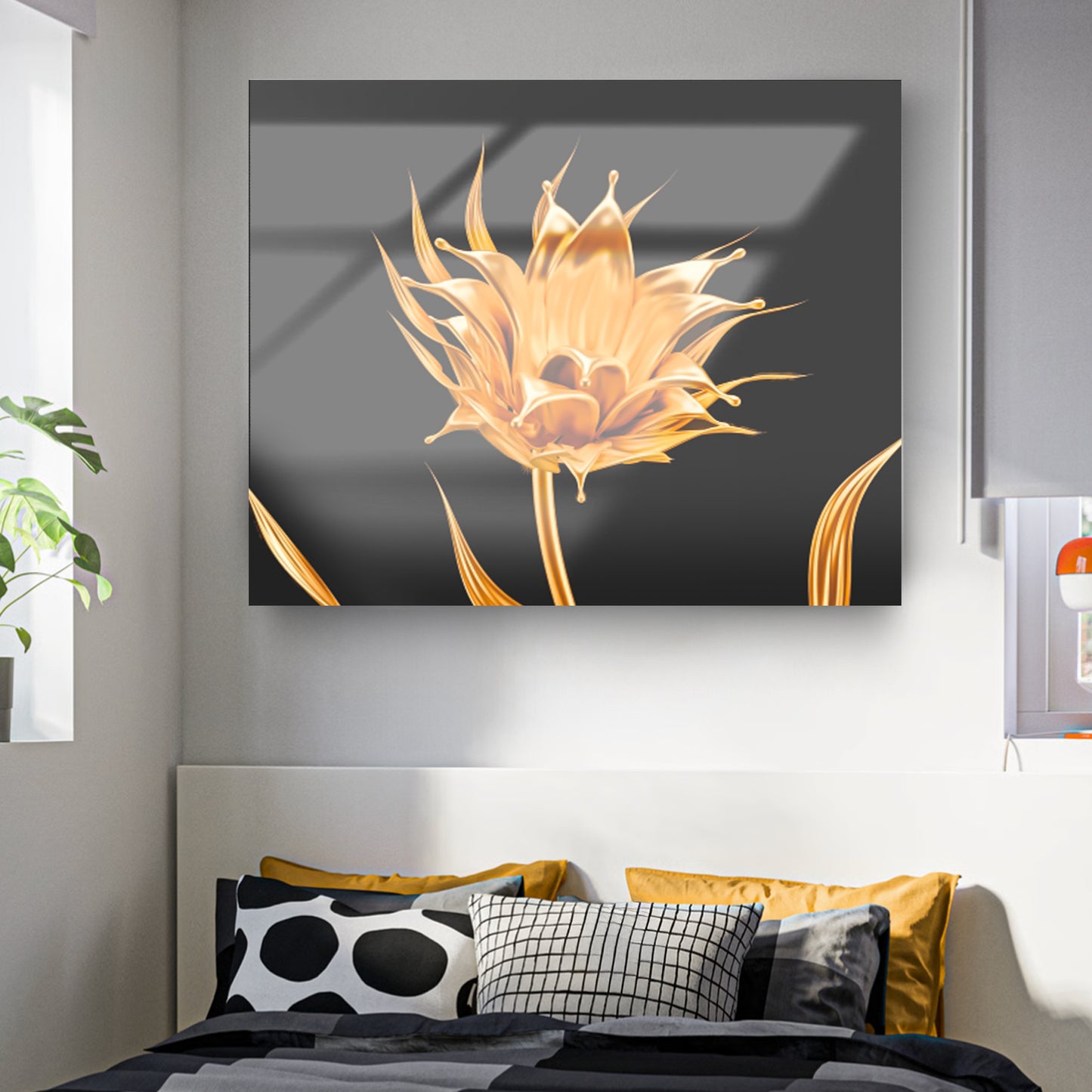 PHILIA GOLD glass picture