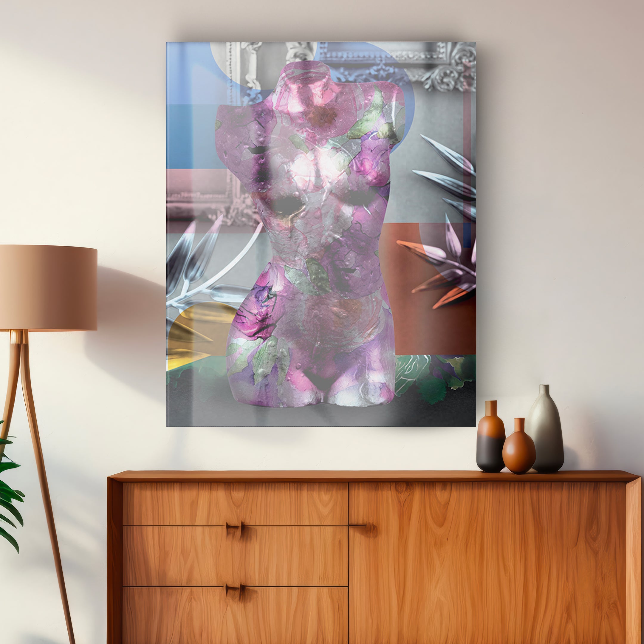 Tableau en verre FLEURS