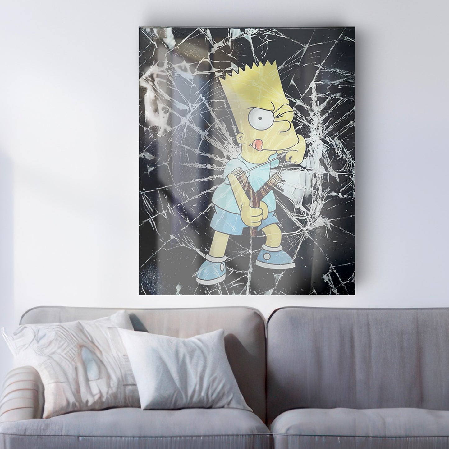 BART SIMPSON glass picture