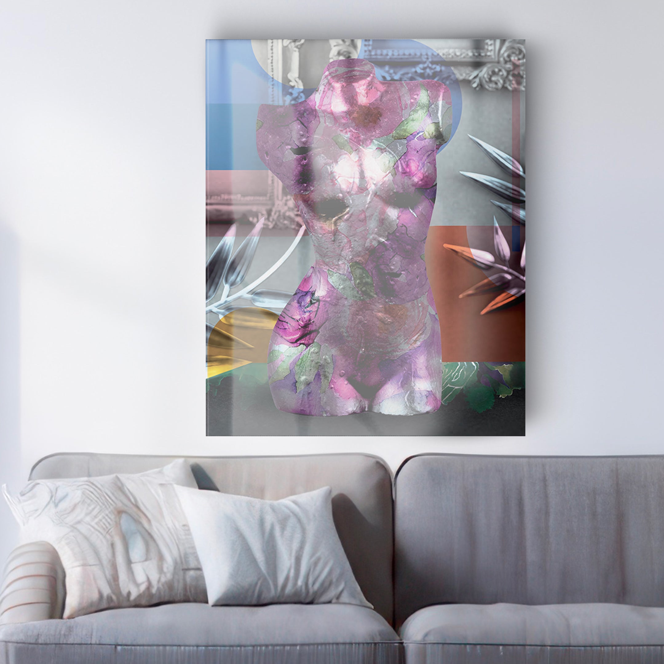 Tableau en verre FLEURS