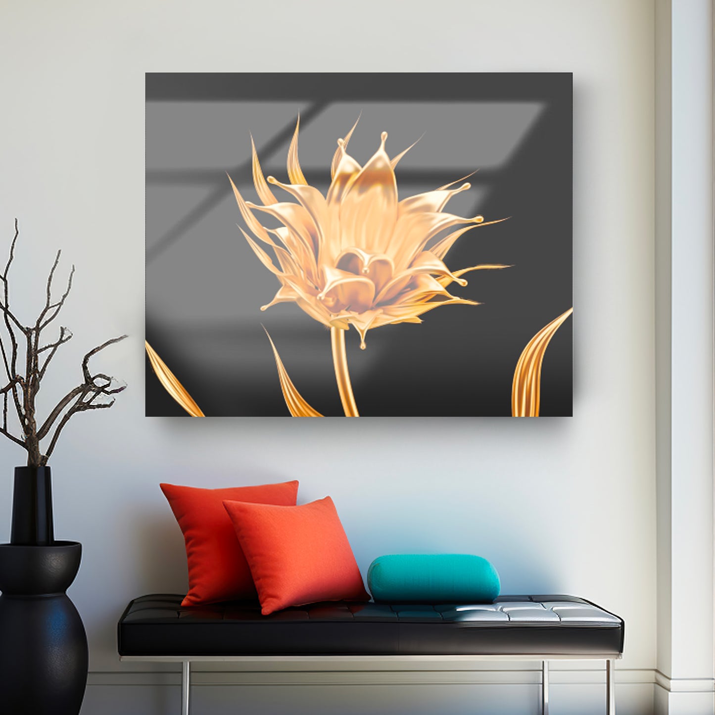 PHILIA GOLD glass picture