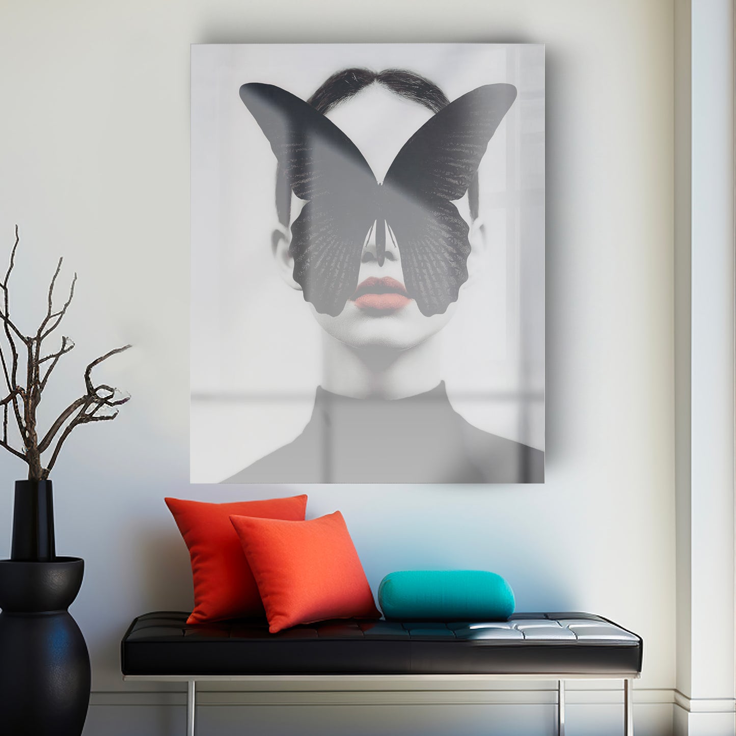 BUTTERFLY glass picture