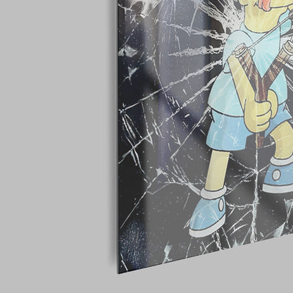 BART SIMPSON glass picture