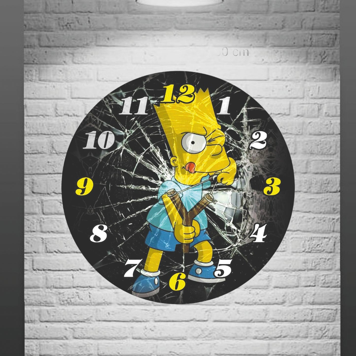SIMPSON round glass clock