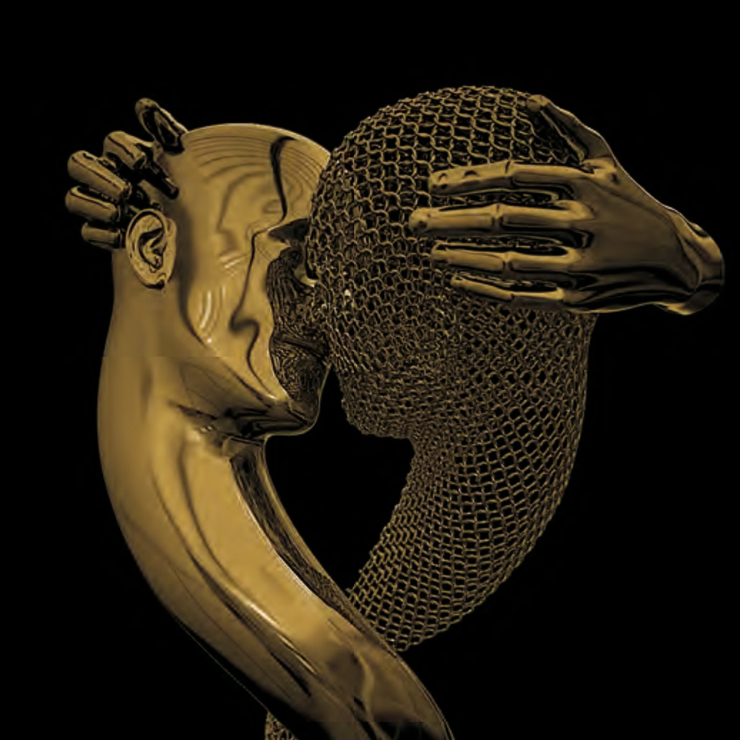 Tris di quadro in vetro TRILOGY GOLD